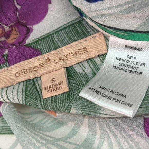 Gibson & Latimer Floral Print Kimono Cardigan With Tassels Oversized Size Small - Picture 4 of 4